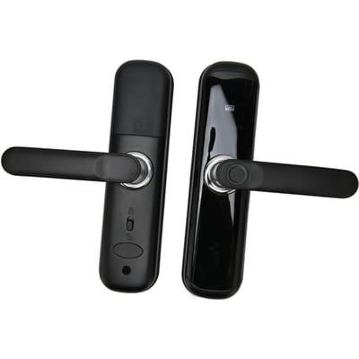 Serrure intelligente, kit de verrouillage de porte de sécurité intelligent, télécommande WiFi, déverrouillage par empreinte digitale et mot de passe black