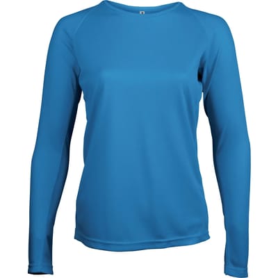 PROACT® Damessportshirt Lange Mouwen PA444 - Aqua Blue - XS