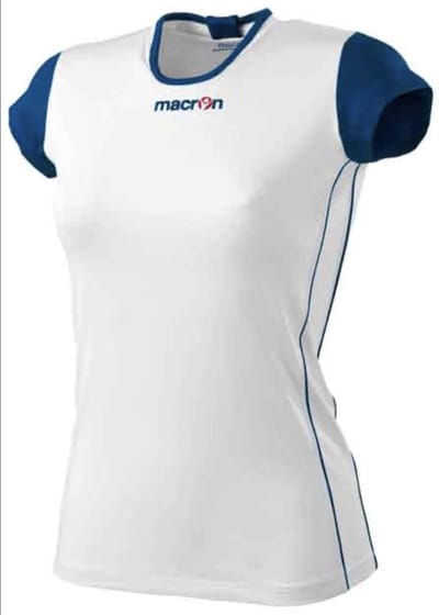 Sportshirt Dames, Macron Saba, maat XL, Wit/Navy Blauw