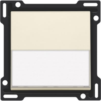 Niko - Centraalplaat enkelvoudige schakelaar of drukknop + tekstveld cream - 100-60905