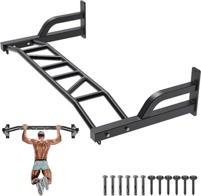 Zware Wandbevestigde Pull Up Bar van 48'' voor Thuisgym met Kabelpulley Systeem en LAT Pulldown Accessoires voor Krachttraining en Fitness