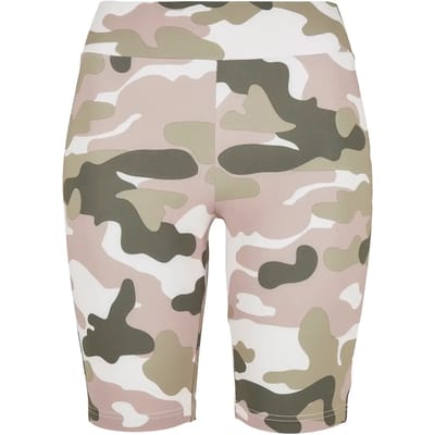 Urban Classics - High Waist Camo Tech Korte cycle broek - S - Multicolours