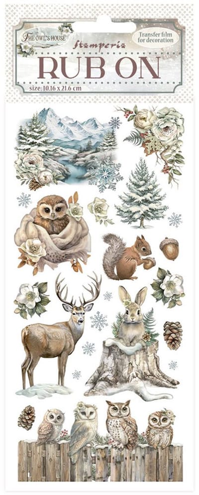 Stamperia - The Owl's House Rub-on 4x8,5 Inch Wildlife (DFLRB180)