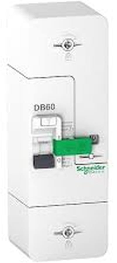 Schneider Electric DB60 Resi9 Instantane Differentiële Stroomonderbreker - 1P + N - 15/30/45 A - 2 kA - 500 mA Gevoeligheid