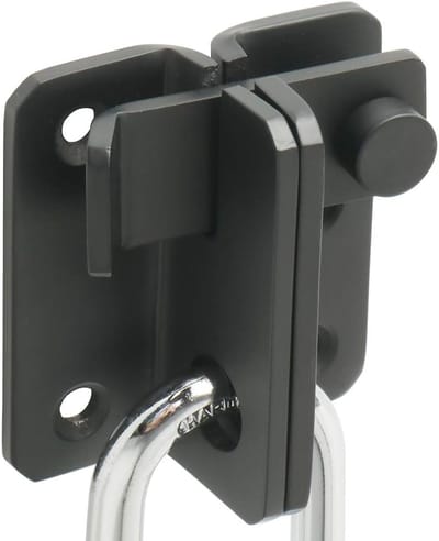 Flip Latch Hasp Roestvrij Staal Deurslot Klein Slot met Gat Voor Hangslot Veiligheidsdeurslot Voor Deur, Raam, Kast en Tuin, Matzwarte Afwerking-zwart