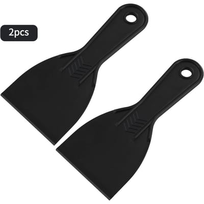 Aibecy 2 stks SLA DLP UV Hars 3D Afdrukken Model Schop Plastic Removal Tool Zwarte Spade Spatel 3 Inch black