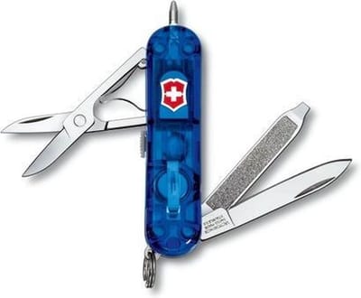 Victorinox Signature Lite Blue Transparant Zakmes 7 functies
