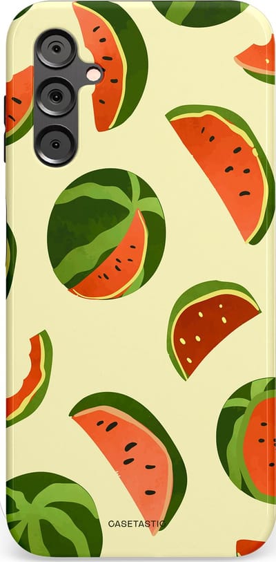 Casetastic Hoesje Geschikt voor Samsung A14 (5G/4G) - Stijlvolle Beschermende Duo-layer Case - Watermeloen Festijn
