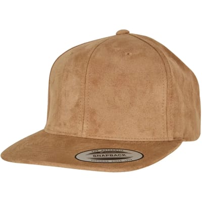 Flexfit - Suede Leather Snapback khaki one size Snapback Pet - Bruin