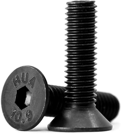30 Stuks M5 x 50 mm Verzonken Kop Binnenzeskant Schroeven - Hoge Sterkte Zwart Koolstofstaal
