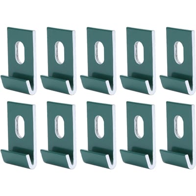 10 stuks Basisclips Haakbevestigingen Bevestigt Aluminium Kassen BevestigingssetGroen groen