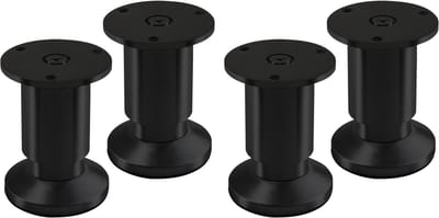 4 stuks SOTECH Meubelpoten ALPHA verstelbare bankpoten zwart geanodiseerd, belastbaar tot 250 kg Hoogte: 80 mm