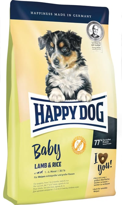 Happy Dog Pienso Para Perro Baby Lam & Rijst Hart  | 1