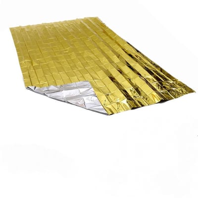 Isolatiedeken - Reddingsdeken - Isoleerdeken - Overlevingsdeken - buiten, wandelen, kamperen - 160*210cm - goud - aluminium film
