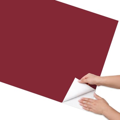 Coloray Meubel Wrap Folie - Bordeaux Meubelfolie - 75x150 cm - Plakfolie Meubels Levendig bordeauxrood - Decoratiefolie Zelfklevend - Minimalist Meubelfolie - Meubelfolie Zelfklevend - Badkamer decoratie - Achtergronden en patronen