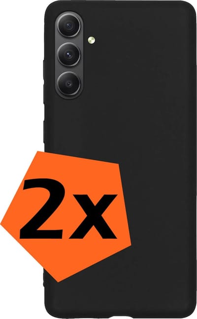 Hoes - 2 Stuks - Geschikt voor Samsung Galaxy A54 - Sterk & Shockproof - Case Siliconen - Back Cover - Telefoon Hoes - Zwart