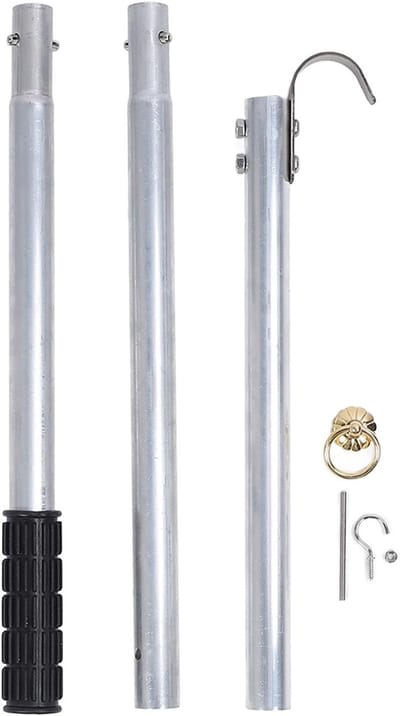 Zolderladder Treksysteem - Ladder Accessoire - Zolder Toegang - Robuuste Metalen Constructie - 42 cm Lengte - Metaal