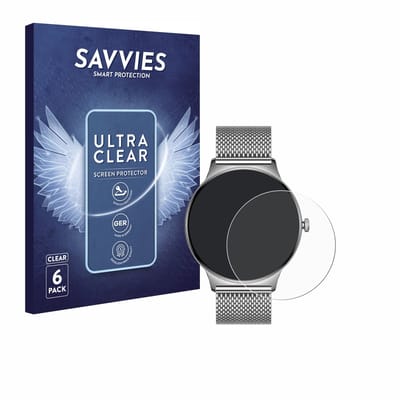 Savvies - Screenprotector voor Pireware Slim Smartwatch - Folie Beschermfolie transparant 6 Stuks