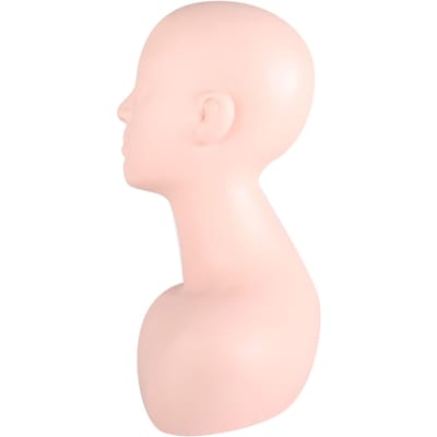 Tête de Mannequin Douce Multifonction pour Massage et Pratique de Maquillage Modèle Affichage Perruque Chapeau white
