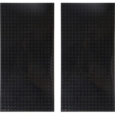 2 pièces 16x32 Compatible avec les Accessoires Classiques de Briques de Construction Pièce de Plateau 2pcs 16x32 noir