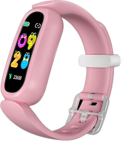 DrPhone KidsTime X13 – Smartwatch Voor Kinderen – IP68 Waterdichte Smartwatch – Hartslagmonitor – Slaapmonitoring – Mobiele App (Alleen voor Android Systeem) - 0.96 Inch TFT Kleurenscherm – Stappenteller – Calorie teller - Roze