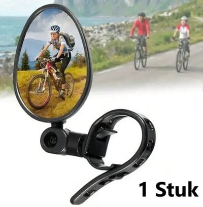 Ovale Fietsspiegel I Verstelbare Spiegel I eBike Fiets Spiegel I Achteruitkijkspiegel Ovaal I Fiets I 70 MM Diameter I 180 Graden Draaibaar
