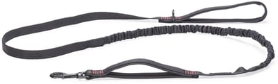 Beeztees Parinca Premium Elastische Hondenriem - Hondenlijn - Weersbestendig - Nylon - Zwart - 180cmx20mm