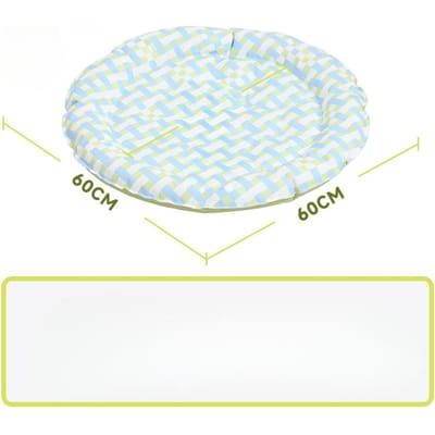 Nid pour chat Tapis glacé pour le refroidissement en été Tapis rafraîchissant pour que les chats dorment dessus Fournitures pour animaux de compagnie 60 * 60Cm white