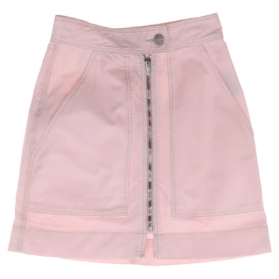 Isabel Marant minirok met ritssluiting aan de voorkant in roze katoen