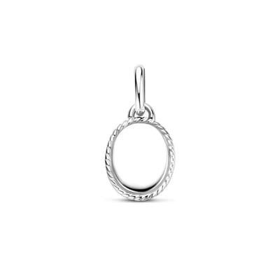 Zilver gerhodineerde graveerhanger graveerhanger ovaal 1338828