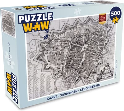 Puzzel Kaart - Groningen - Geschiedenis - Legpuzzel - Puzzel 500 stukjes