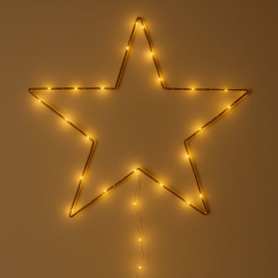 ZoeZo Nachtlampje Kinderen Sterren - LED Wandlamp Binnen - Kinderkamer verlichting - Wanddecoratie - Nachtlampje - Goud