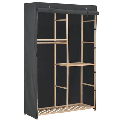 vidaXL - Kledingkast - 3-laags - 110x40x170 - cm - stof - grijs