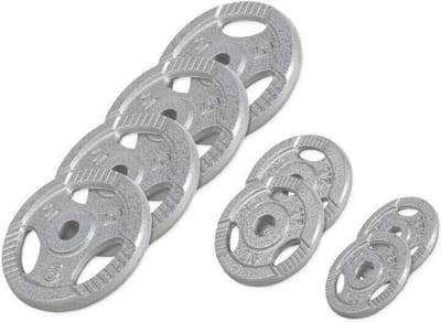 Gorilla Sports Halterschijven Set - Bundel - 27,5 kg - Gripper Gietijzer - 30 mm - 4 x 5 kg, 2 x 2,5 kg & 2 x 1,25 kg