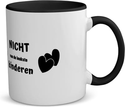Akyol - nicht van de leukste kinderen koffiemok - theemok - zwart - Nicht - de leukste nicht - verjaardag - cadeautje voor nicht - kado - geschenk - 350 ML inhoud