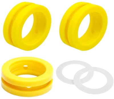Dailygoody - Reserveafdichtingen Quick Connect Gasfles - Roze Afdichtringen - Set van 5 - Silicone Afdichringen - Reserveonderdelen voor Navuladapter