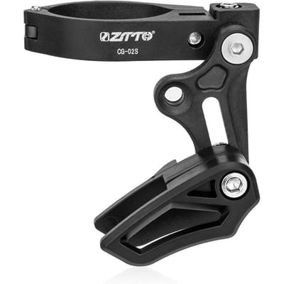ZTTO MTB-fietskettingstabilisator Fietskettingbladgeleider Positieve negatieve tand Enkele schijf zwart