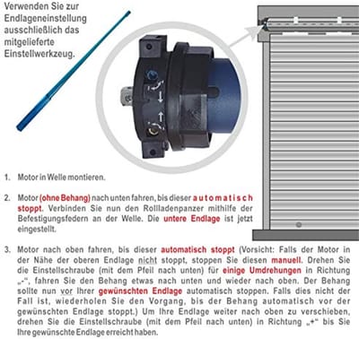 Rolluikmotor 10 Nm voor 60 mm achthoekige as - Onderhoudsvrij en Sterk