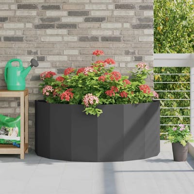 vidaXL Plantenbak Zwart 120 x 60 x 50 cm Staal