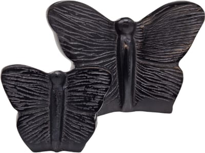 Urnenspecialist® - Vlinder urn - Butterfly Urn - Maat S - 7x6x4cm - Zwart - Black - 25ML