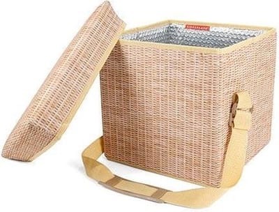 Kikkerland Picnickmand - Koeler tas & stoel in 1 - Inklapbaar - Laadvermogen tot 15KG - Zitgewicht capaciteit tot 80KG