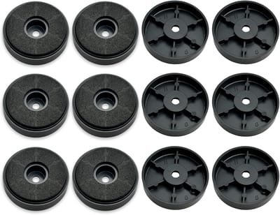 Set van 12 Rubberen Antislip Voeten voor Luidsprekers en Audioapparatuur