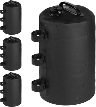 Set van 4 Tuin Gazebo Gewichten van 10 L PVC 500D met Controleklep voor Opzet Tent Stabiliteit