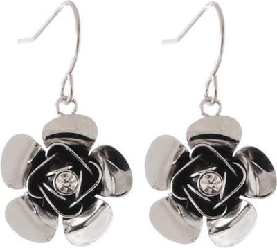 Behave - Oorhangers bloemdesign met steentje - Romantische stijl - Dames