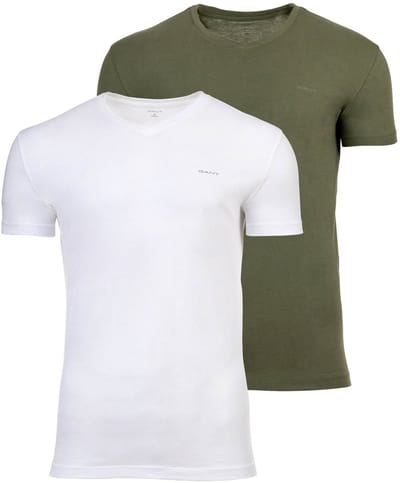 GANT T-shirt V-NECK T-SHIRT 2-PACK Set van 2