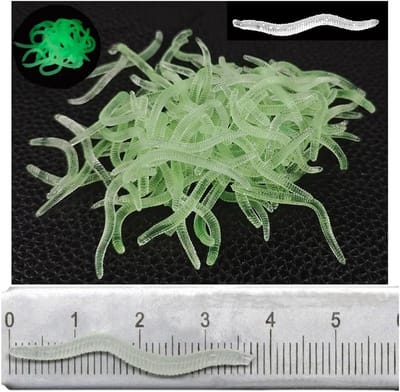 Artificial Earthworms - 200 Stuks, Biologisch Afbreekbare Vissenlokmiddelen, Zacht Silicone Aas voor Effectieve Vangsten