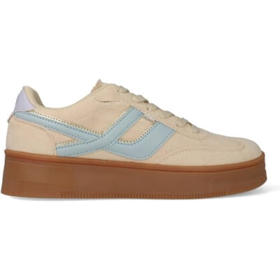 POSH by Poelman GEORGIA Dames Sneakers - Beige met mint combinatie