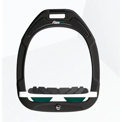 Gekantelde stijgbeugels Grip Zwart/Wit/Groen Flex-On Green Composite