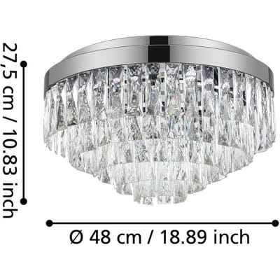 Stars of Light plafondlamp Valparaiso, chroom Ø 48 cm metaal