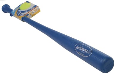 Blitzball - Combo - Honkbalknuppel Kunststof Met Blitzball - Curveball - Kunststof - Geel/Blauw